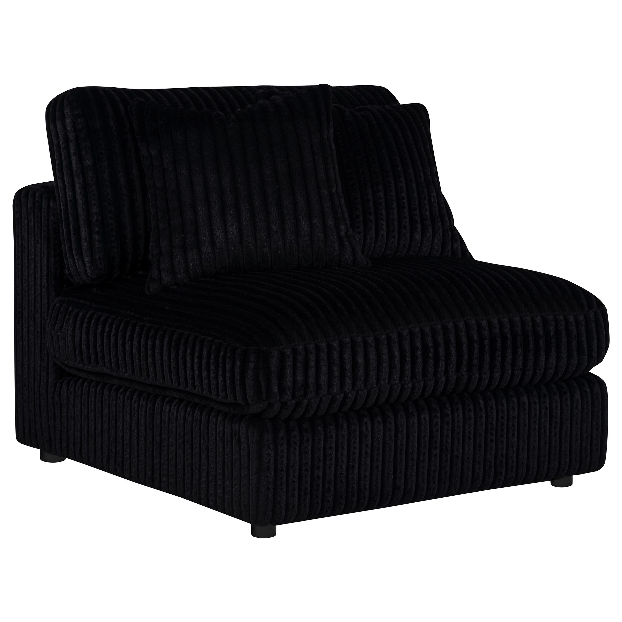 Blaine Upholstered Armless Chair Black