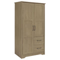 Cassara 2-door Bedroom Wardrobe Storage Cabinet Armoire Latte