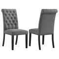 Alana Fabric Upholstered Dining Side Chair Grey (Set of 2)