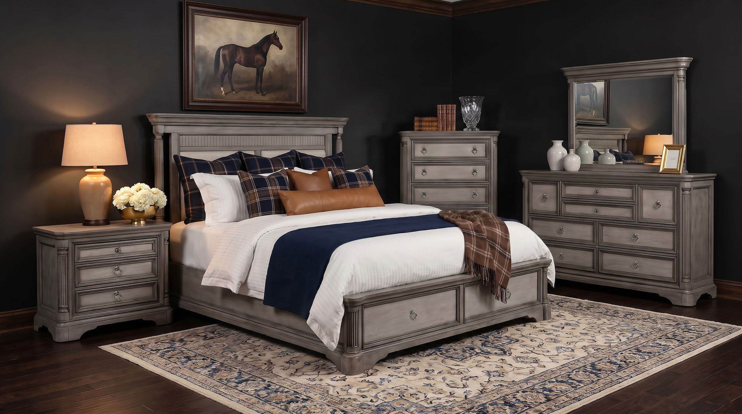 Cresswell 5-piece Queen Storage Bedroom Set Weathered Taupe