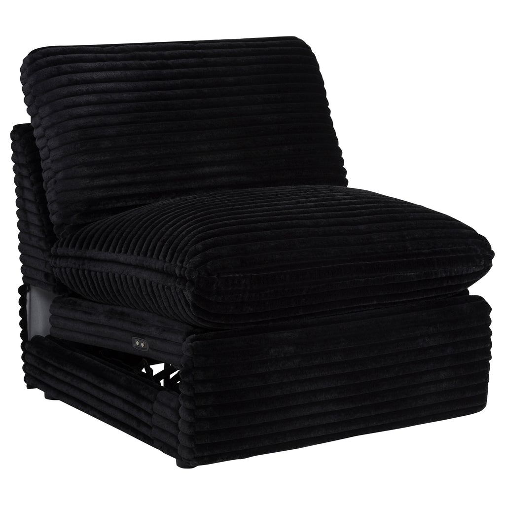 Collins Modular Power Armless Recliner Black