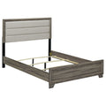 Wright 52-inch Upholstered Bed Brown Oak — Brown King