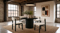 Hamlyn 5-piece Round Wood Dining Set Cream and Black