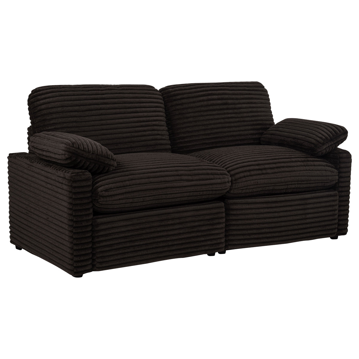 Collins Modular Power Loveseat Chocolate Brown
