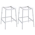 Jovani Acrylic Backless Bar Stool Chrome (Set of 2)