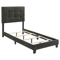 Mapes Upholstered Twin Panel Bed Charcoal