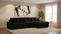 Blaine Upholstered Reversible Chaise Sectional Sofa Chocolate