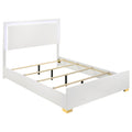 Marceline Wood Eastern King LED Panel Bed White