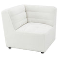 Sunny Upholstered Corner Chair Ivory Sherpa