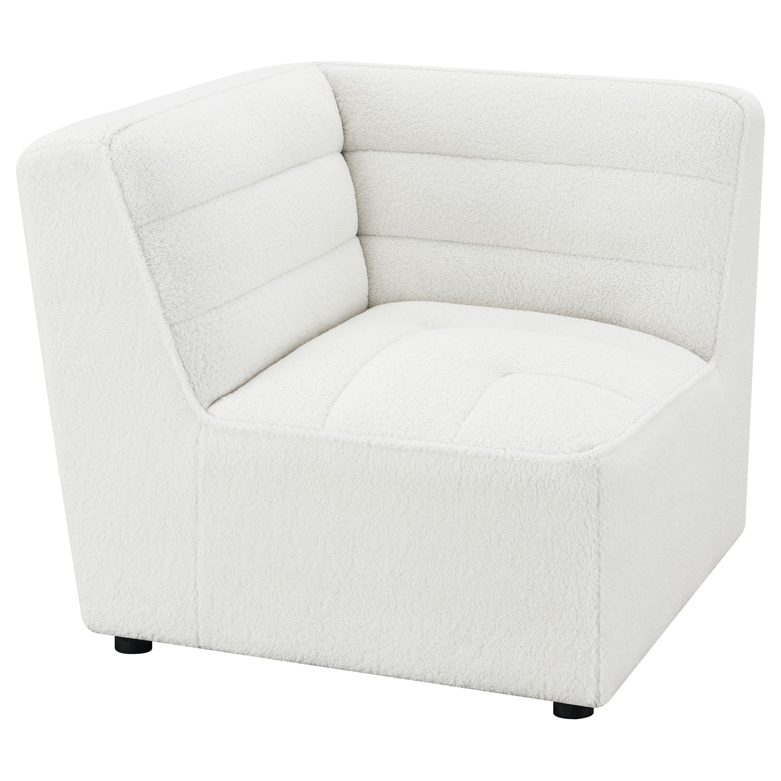 Sunny Upholstered Corner Chair Ivory Sherpa