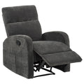 Hamilton Chenille Manual Recliner Charcoal Grey