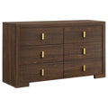 Etienne 6-drawer Bedroom Dresser Walnut