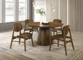 Franklin 5-piece 54-inch Round Dining Table Set Dark Brown