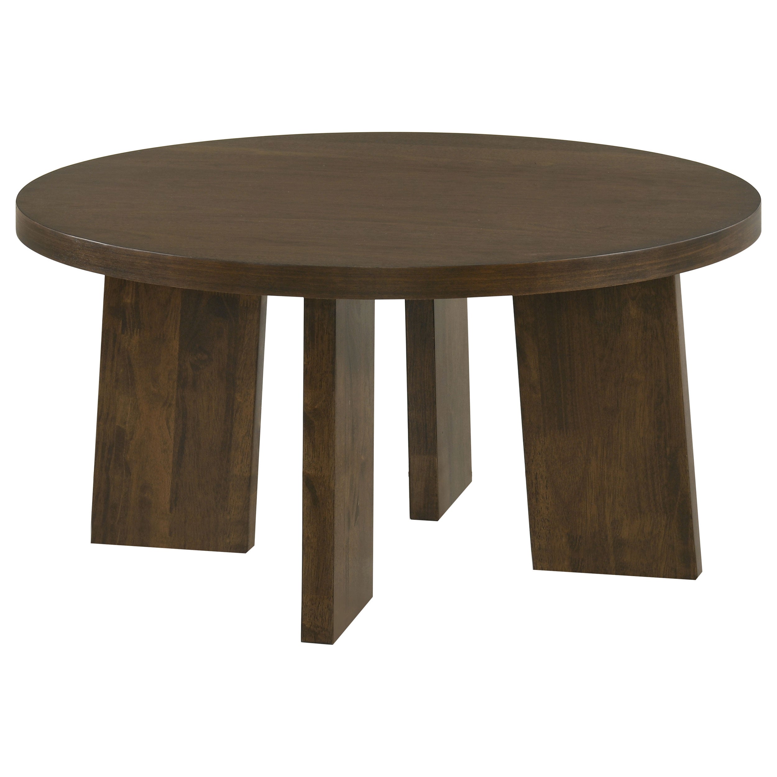 Strouse 47-inch Round Wood Coffee Table Black