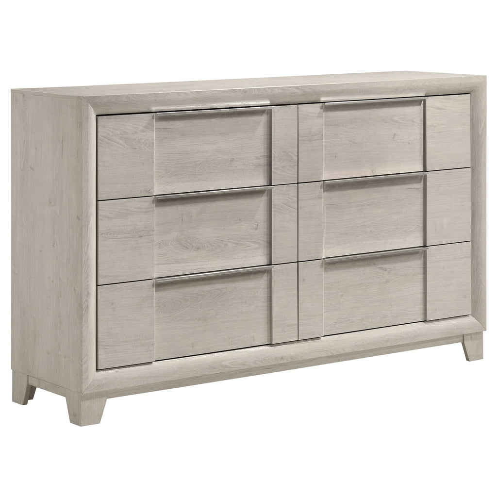 Farre 6-drawer Dresser Washed Grey