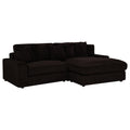 Blaine Upholstered Reversible Chaise Sectional Sofa Chocolate