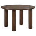 Faulkner 48-inch Round Wood Dining Table Brown Oak