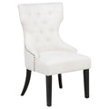 Baney Fabric Upholstered Dining Side Chair Cream and Black