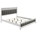 Barzini Wood Panel Bed White — White California King