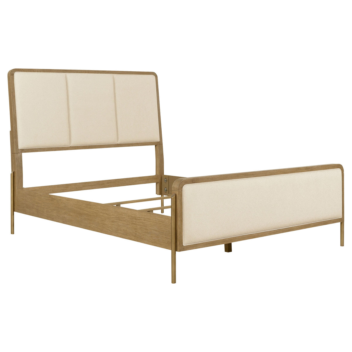Arini 56-inch Panel Bed Cream and Sand Wash — Brown California King
