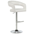 Travia Leatherette Upholstered Adjustable Bar Stool Ivory