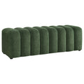 Summer Chenille Upholstered Channel Accent Bench Green