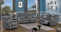 Conrad 3-piece Upholstered Padded Arm Motion Sofa Set Grey