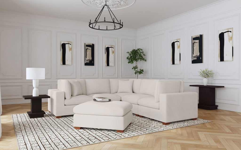 Cloud Lux 4-Piece Upholstered Modular Sectional Sofa