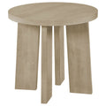 Strouse 47-inch Round Wood End Table Black