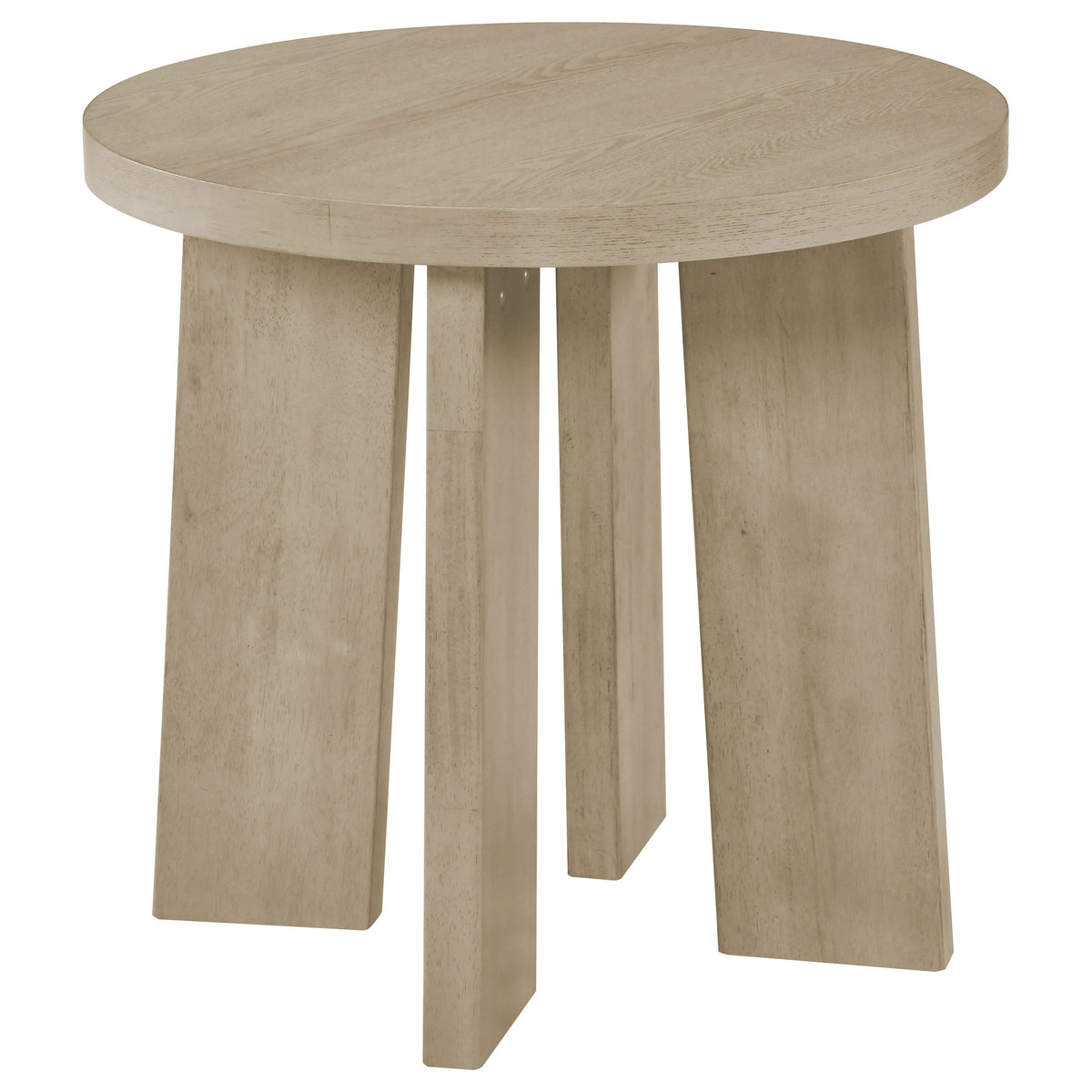 Strouse 47-inch Round Wood End Table Black