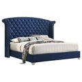 Melody Upholstered Wingback Bed Pacific Blue — Blue California King