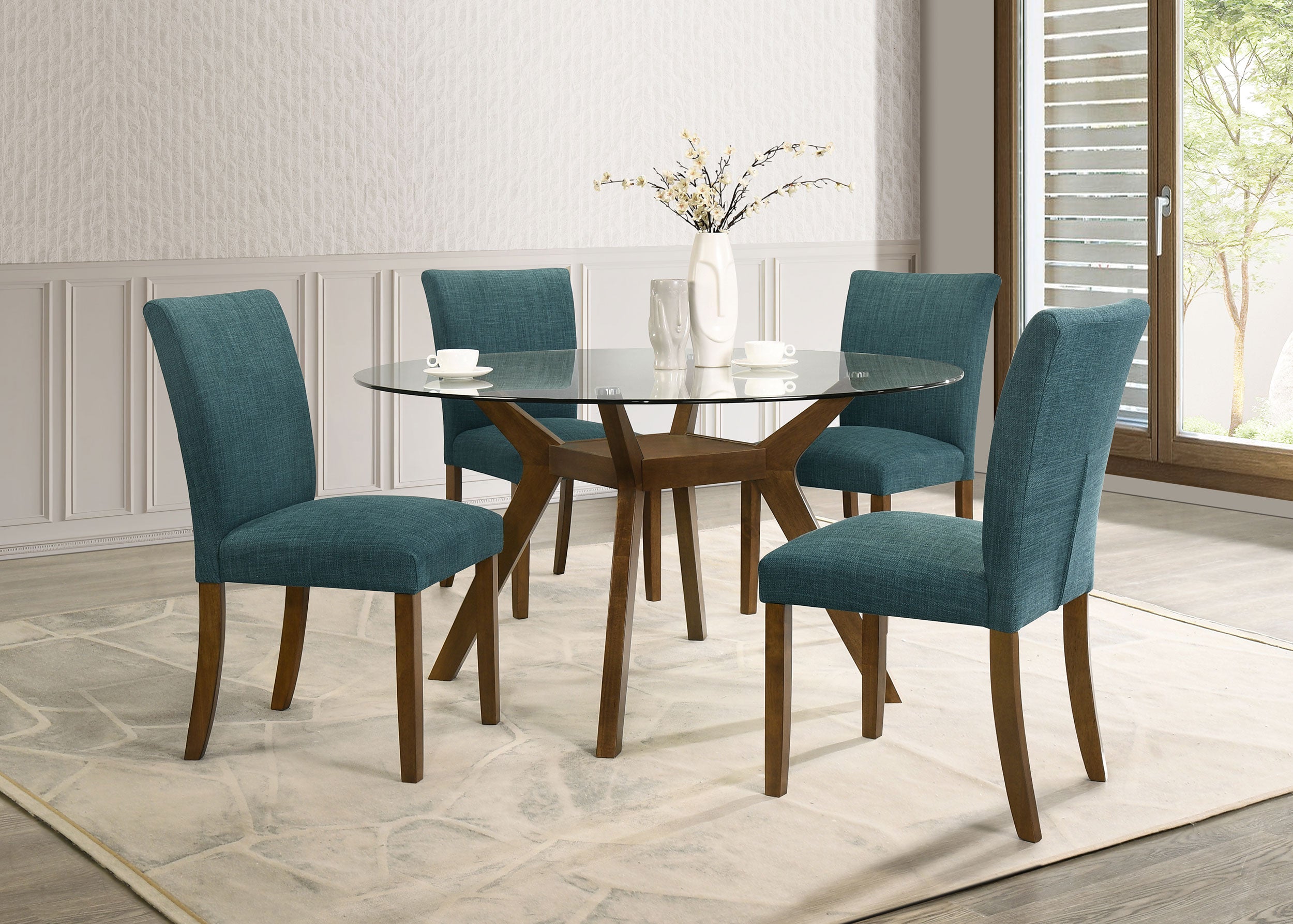 Paxton Square Wood Dining Table Base Brown