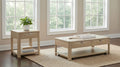 Marcelo 2-piece Coffee Table Set with Storage Light Elm
