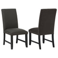 Berning Fabric Upholstered Parson Side Chair Charcoal (Set of 2)