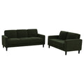 Ruth 2-piece Fabric Upholstered Track Arm Sofa Matcha Green