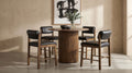 Hamlyn 5-piece Round Wood Counter Height Dining Set Black and Walnut