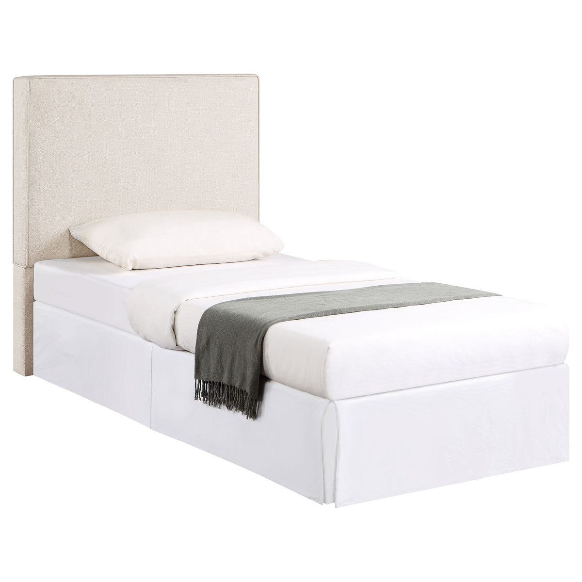 Kosmo Upholstered Panel Headboard Sand — Ivory Twin