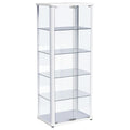 Aero 5-shelf Display Curio Cabinet with LED Lighting White