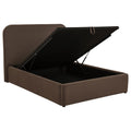 Anders Upholstered Storage Lift Platform Bed Chocolate — Brown Full