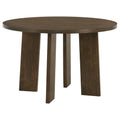 Strouse 47-inch Round Wood Dining Room Table Walnut