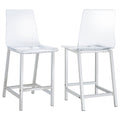 Juelia Clear Acrylic Counter Chair Chrome (Set of 2)