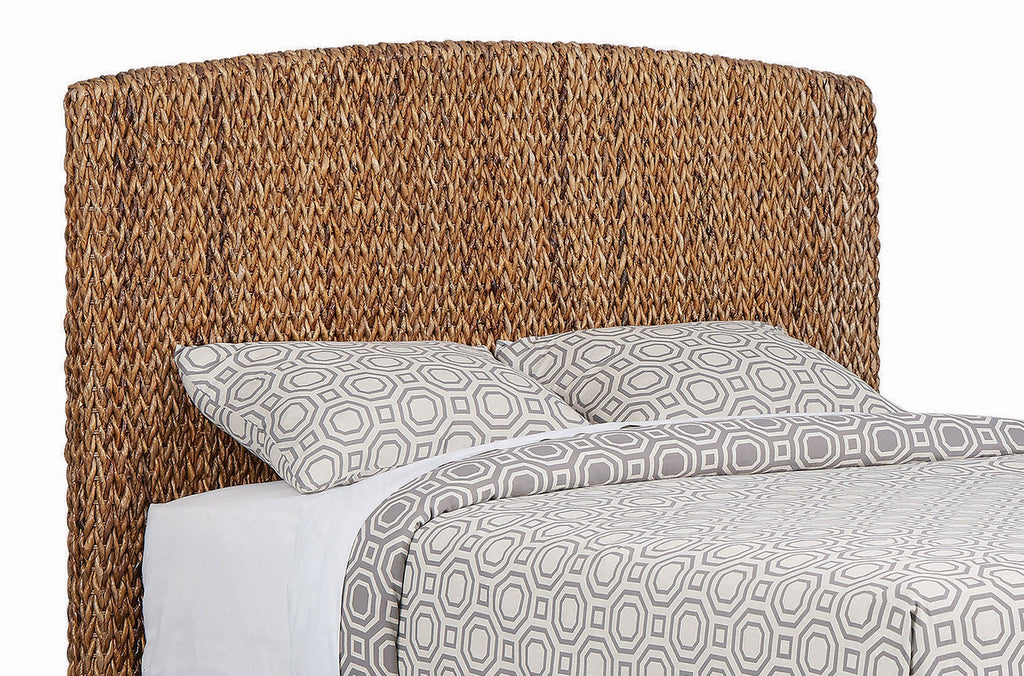 Laughton Woven Banana Leaf Headboard Amber — Brown California King