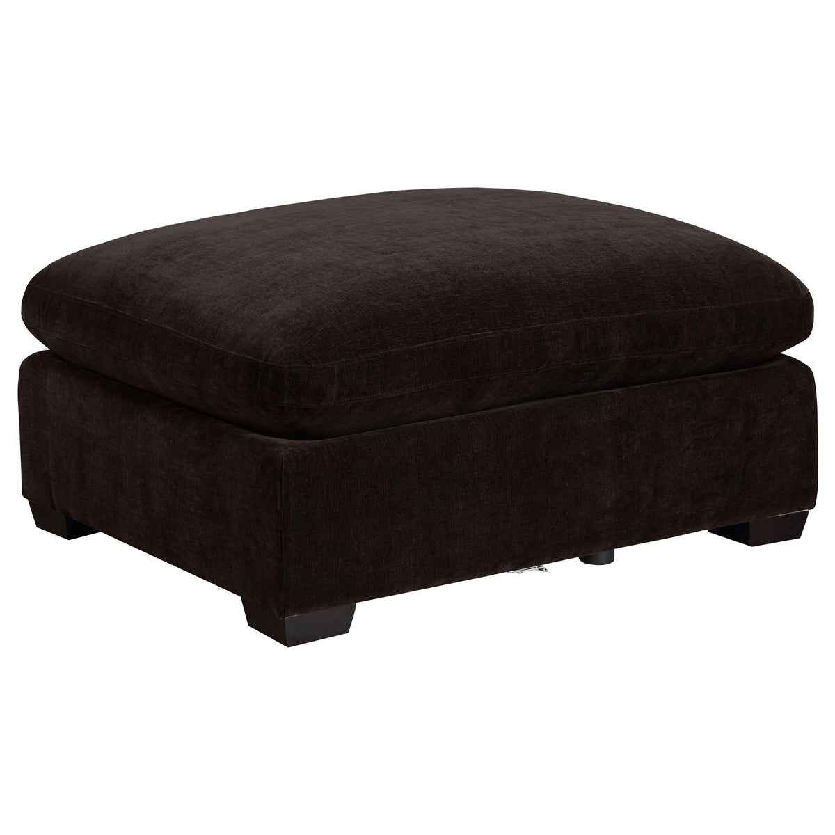 Cloud Lux Rectangular Upholstered Ottoman Dark Chocolate