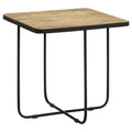 Elyna Square Stone Top Accent Side Table Beige