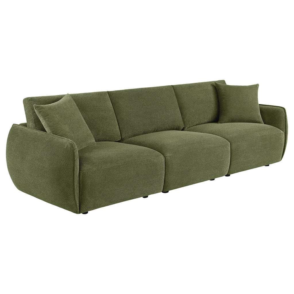 Elysia Fabric Upholstered Modular Lounge Sofa Green