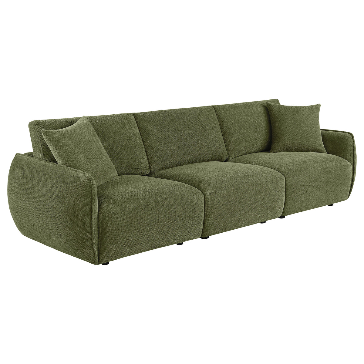 Elysia Fabric Upholstered Modular Lounge Sofa Green