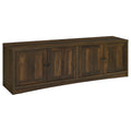 Laughlin 4-door Engineered Wood 78-inch TV Stand Dark Pine
