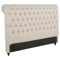 Devon 57-inch Upholstered Headboard Beige — Beige Full