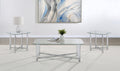 Cronin 3-piece Tempered Glass Top Coffee Table Set Chrome