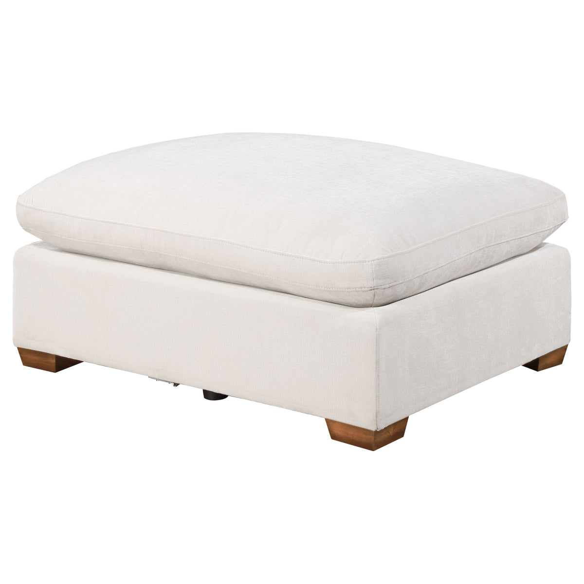 Cloud Lux Rectangular Upholstered Ottoman Sand Beige